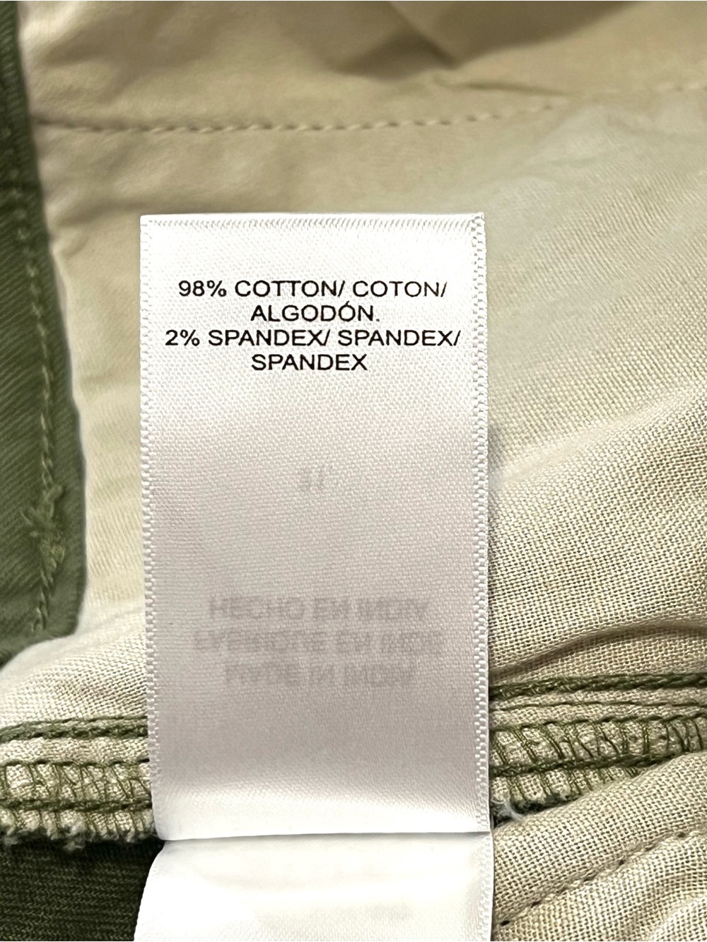 Lucky Brand Men's Chino Shorts, Flat Front, Color Olive Green, Size 31 - Picture 14 of 14